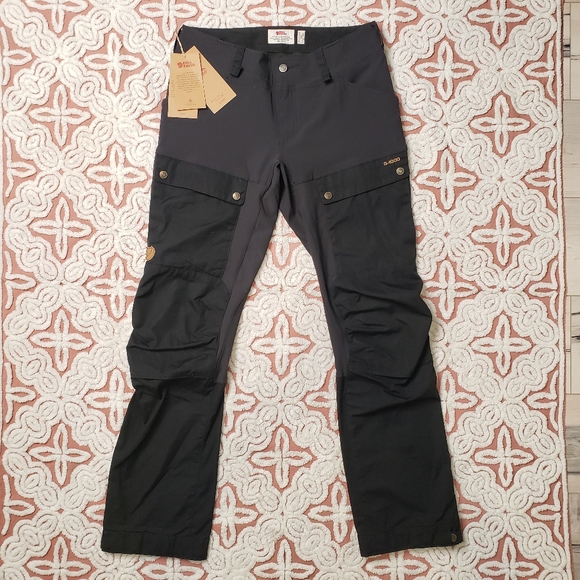 Fjallraven Pants - NWT Fjallraven Keb Trousers G1000 Black Women's Size 30-31" waist/EU 40